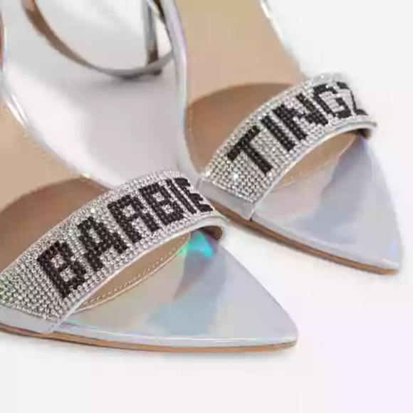 Smash Barbie Tingz Diamante Detail Heel In Silver - Picture 2 of 8